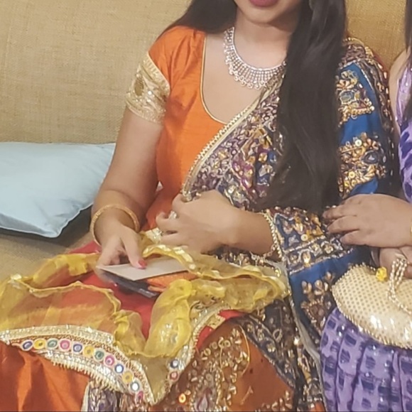 SRB9938 Faryal Makhdoom Sehrish B designer Memsaab UK Dupatta bridal anarkali - Picture 9 of 15